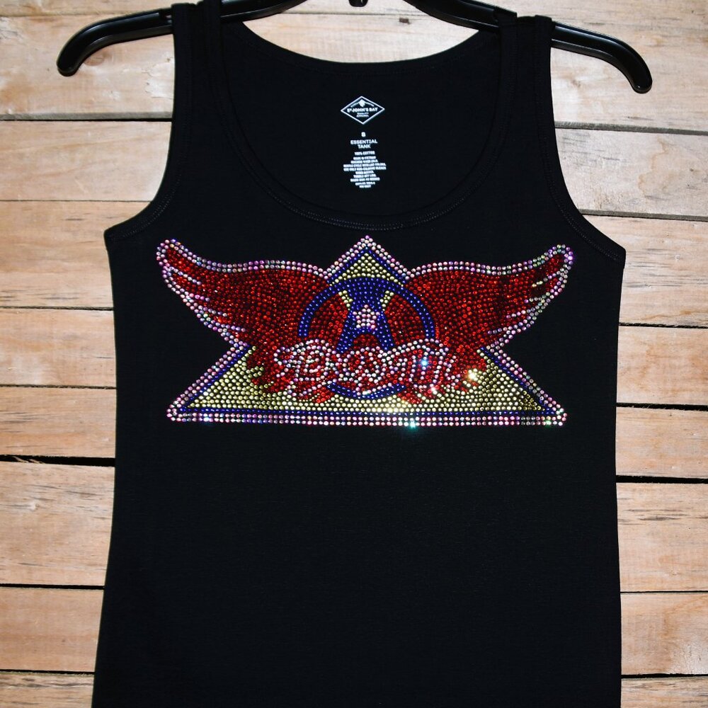 Aerosmith  AB rhinestone bling  tank top  XS,S,M,L,XL,XXL,1X,2X…